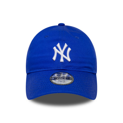 New Era Kinder 9TWENTY New York Yankees Baseball Cap - MLB League Essential - Tiefblau-Weiß