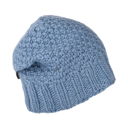 Kusan Button Down Beanie Mütze - Himmelblau