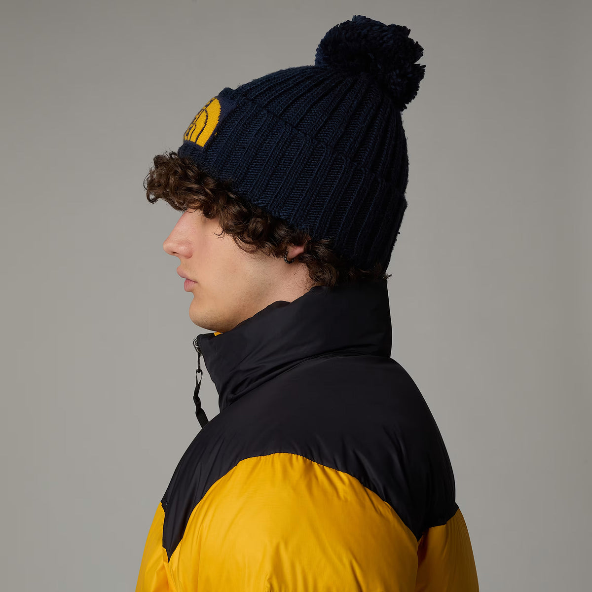 The North Face Heritage Ski Tuke Recycled Bommelmütze - Marineblau-Gelb