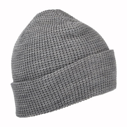 Brixton Galveston Beanie Mütze und Waffelstrickmuster - Meliertes Hellgrau