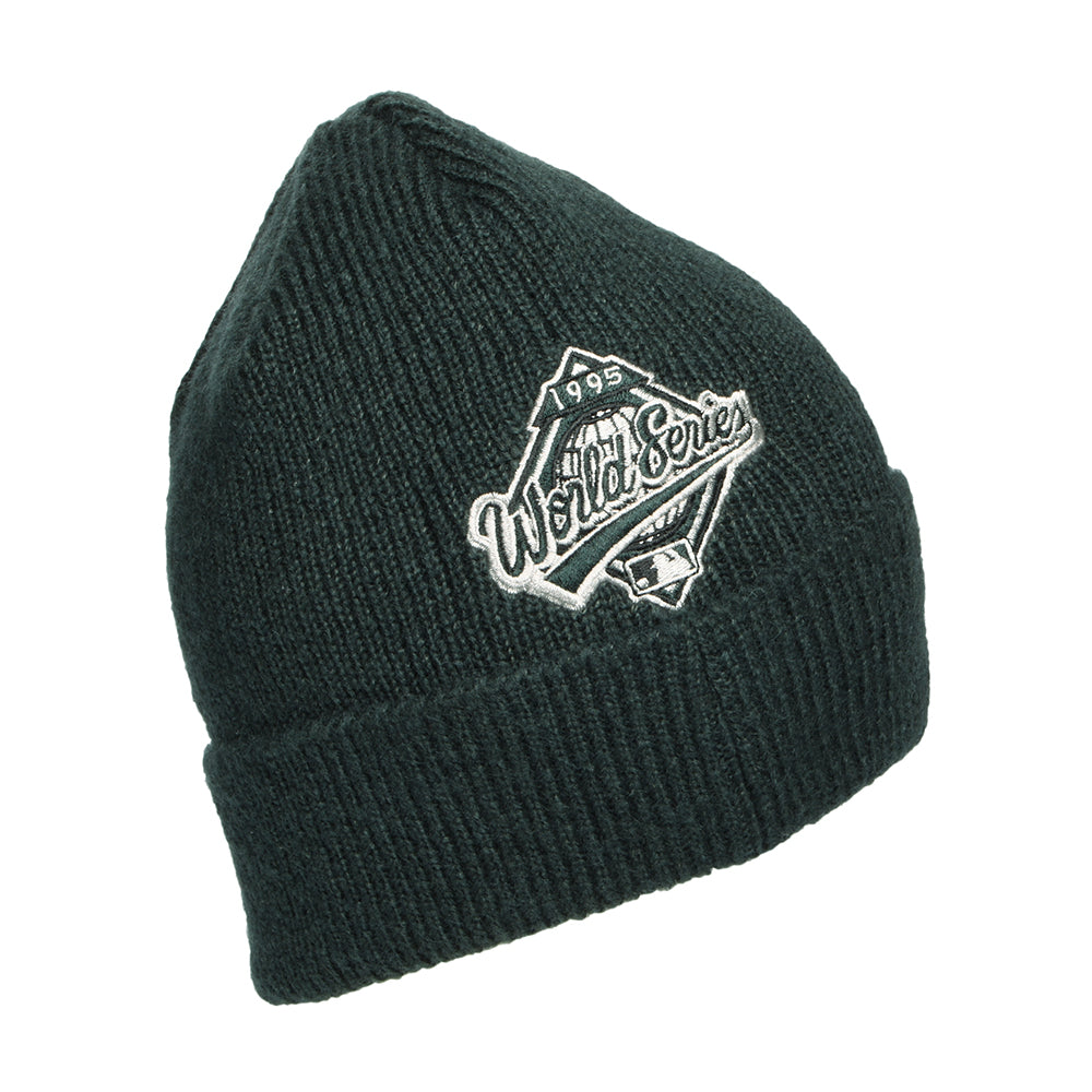New Era Cuffed Atlanta Braves Beanie Mütze - MLB World Series Patch - Dunkelgrün