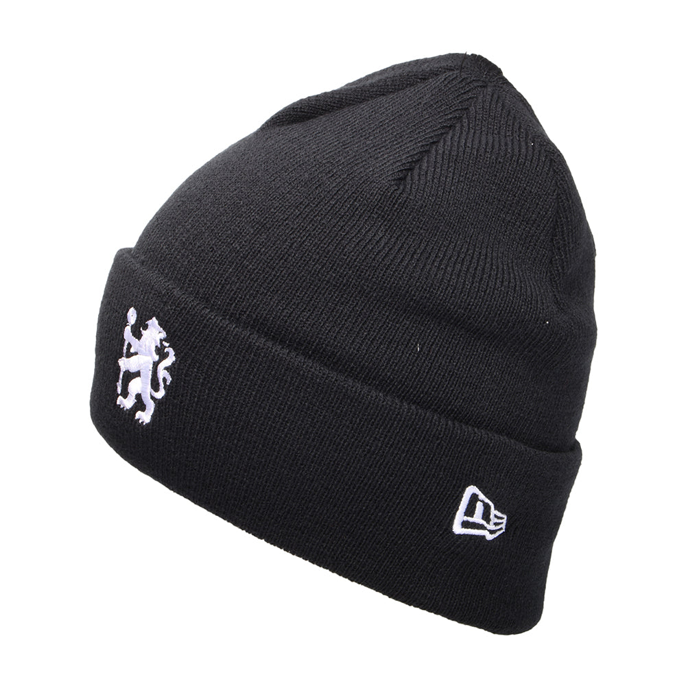 New Era Chelsea FC Beanie Mütze - Micro Cuff Lion Crest - Marineblau-Weiß