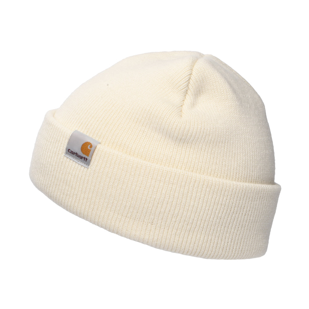 Carhartt WIP Stratus Short Watch Beanie Mütze - Cremeweiß