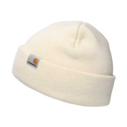 Carhartt WIP Stratus Short Watch Beanie Mütze - Cremeweiß