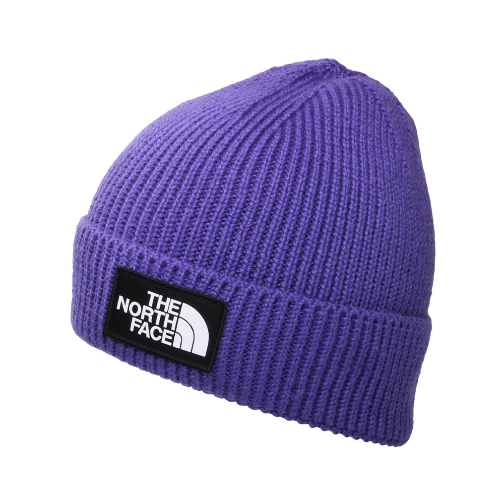 The North Face TNF Logo Box Recycled Beanie Mütze - Lila