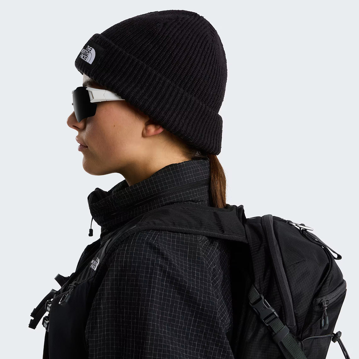 The North Face Salty gefütterte Recycelter Beanie Mütze - Schwarz