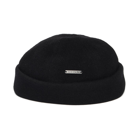 Stetson Sparr Docker Beanie Mütze aus Wolle-Kaschmir - Schwarz