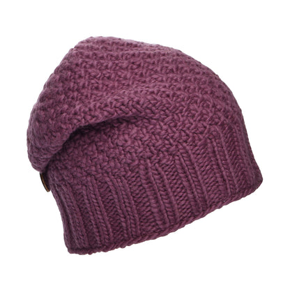 Kusan Button Down Beanie Mütze - Mauve