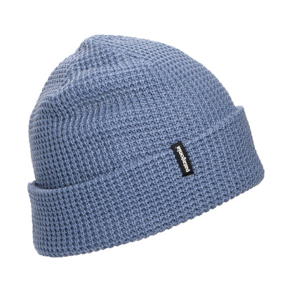 Patagonia Snowdrifter Beanie Mütze und Waffelstrickmuster - Blau