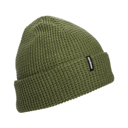 Patagonia Snowdrifter Beanie Mütze und Waffelstrickmuster - Olivgrün