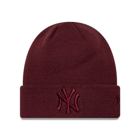 New Era New York Yankees Beanie Mütze - MLB League Essential - Burgunderrot
