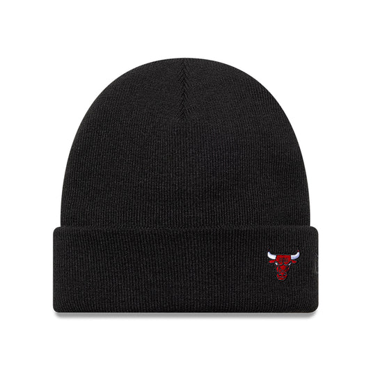 New Era Chicago Bulls Beanie Mütze - NBA Mini Logo Cuff - Schwarz