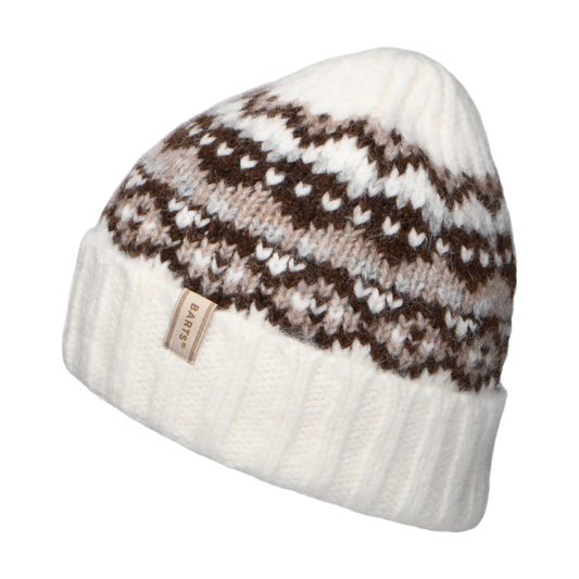 Barts Eimhir Recycled Beanie Mütze - Cremefarben-Braun