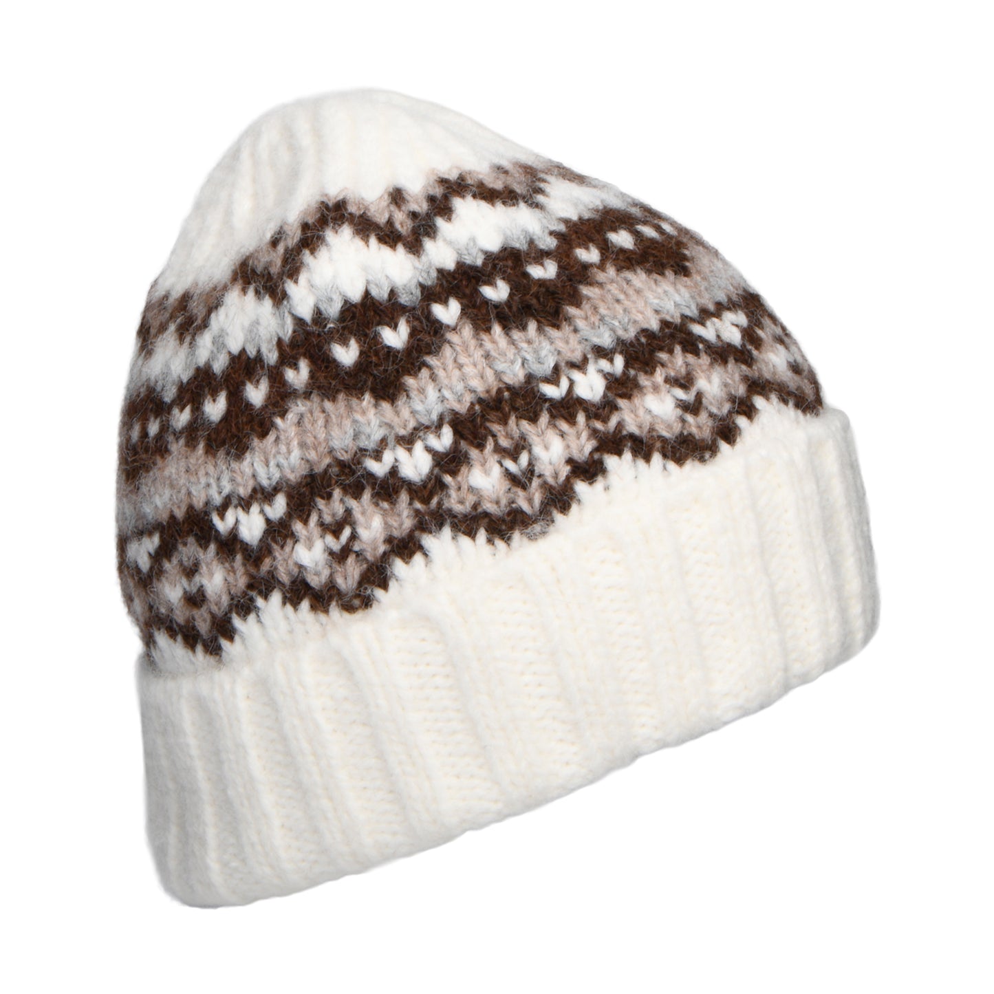 Barts Eimhir Recycled Beanie Mütze - Cremefarben-Braun