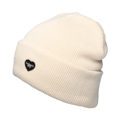 Carhartt WIP Small Heart Beanie Mütze aus organischer Baumwolle - Natur