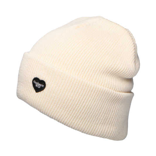 Carhartt WIP Small Heart Beanie Mütze aus organischer Baumwolle - Natur