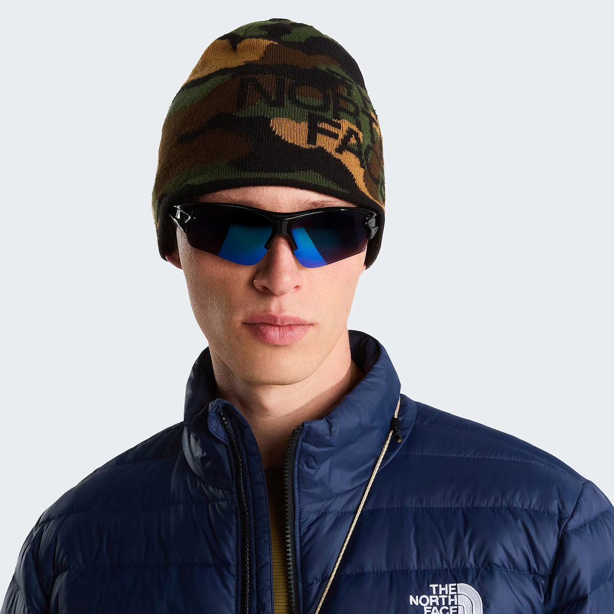 The North Face Highline Wendbarer Beanie Mütze - Tarnfarben-Schwarz