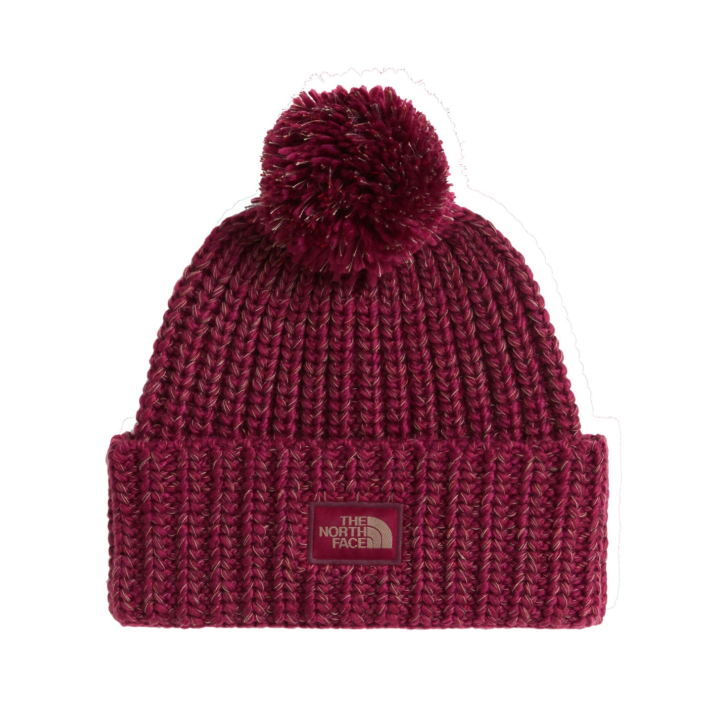 The North Face Cozy Chunky Cabin Bommelmütze - Burgunderrot