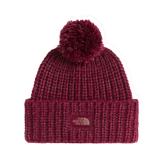 The North Face Cozy Chunky Cabin Bommelmütze - Burgunderrot