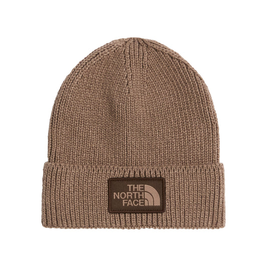 The North Face TNF Logo Box Recycled Beanie Mütze - Taupe