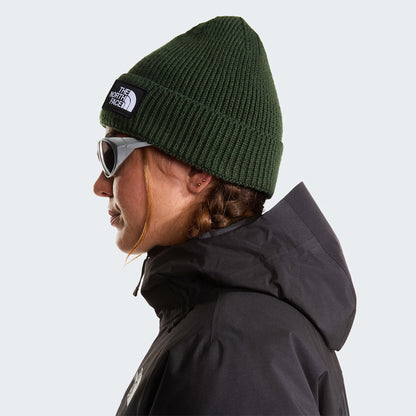 The North Face TNF Logo Box Recycled Beanie Mütze - Flaschengrün
