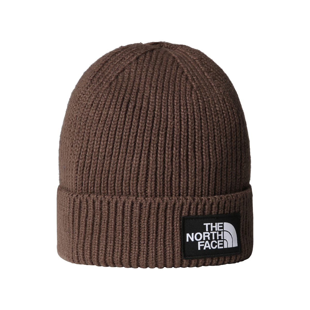 The North Face TNF Logo Box Recycled Beanie Mütze - Rauchbraun