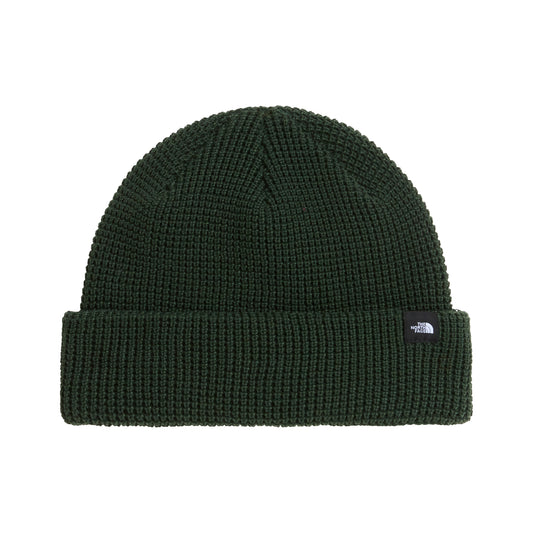 The North Face TNF Fisherman Beanie Mütze und Waffelstrickmuster - Flaschengrün