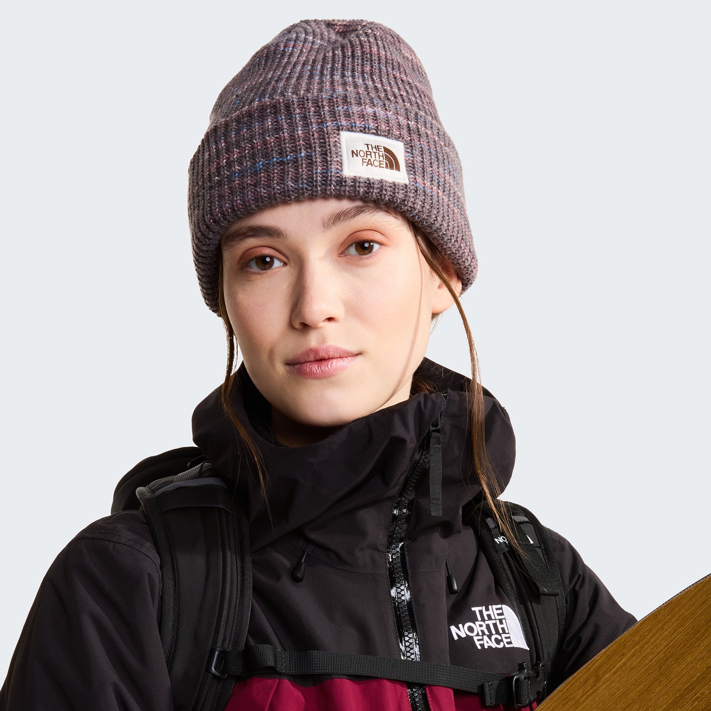 The North Face Salty Bae Recycled Beanie Mütze Space-Dyed - Dunkles Mauve