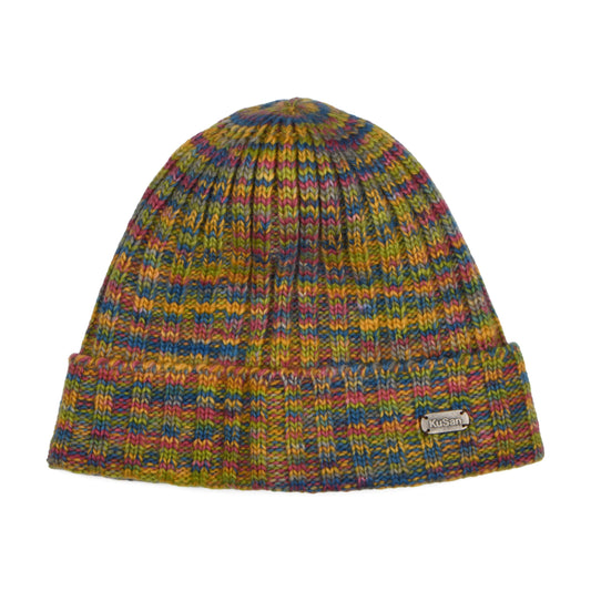 Kusan Confetti Turn Up Beanie Mütze Gerippt - Mehrfarbig