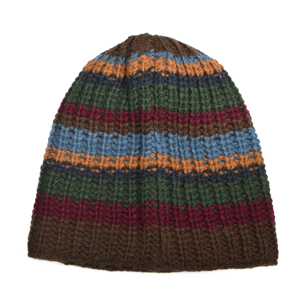 Kusan Cardi Beanie Mütze Floppy - Braun-Grün
