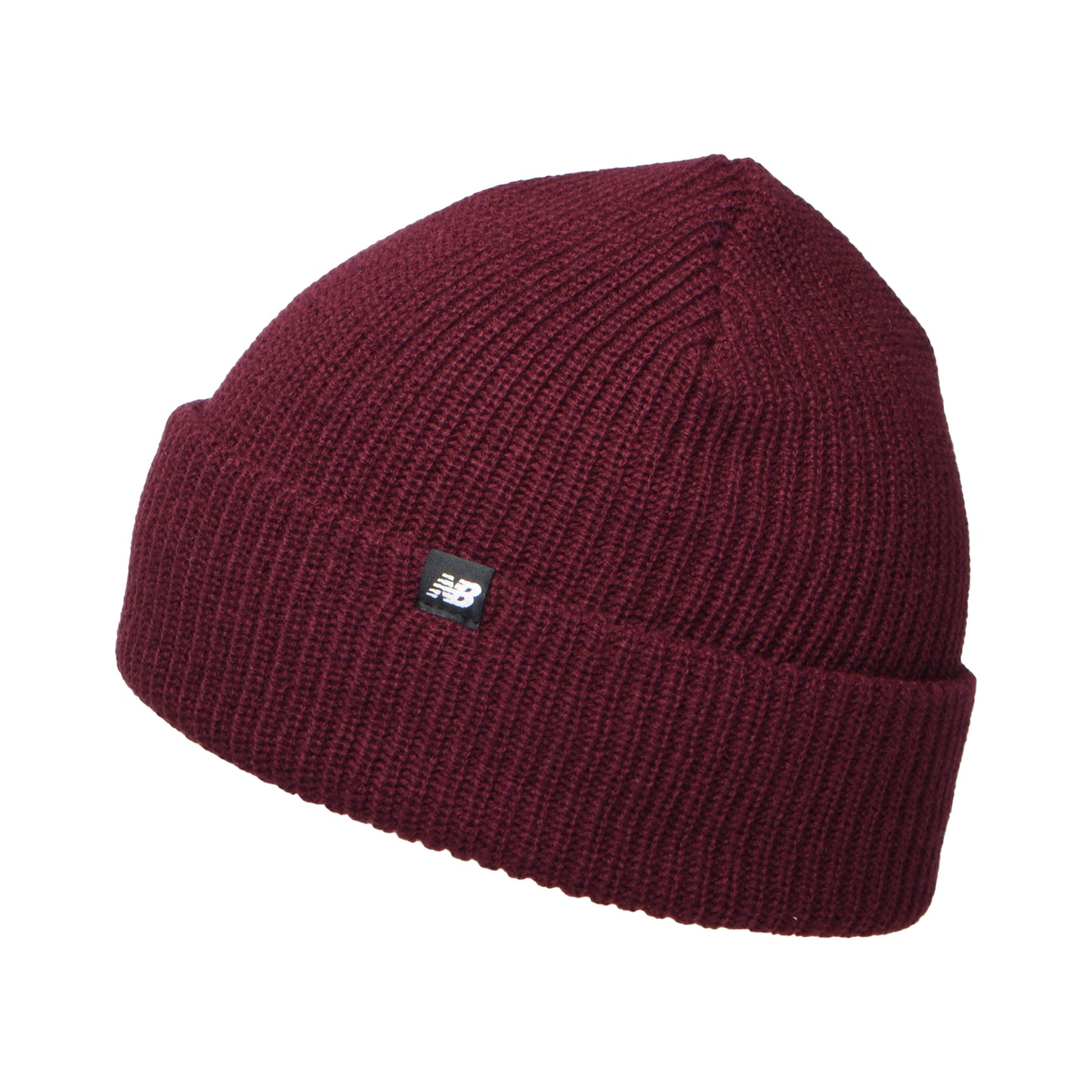 New Balance Fisherman Beanie Mütze im Rippenstrick - Weinrot