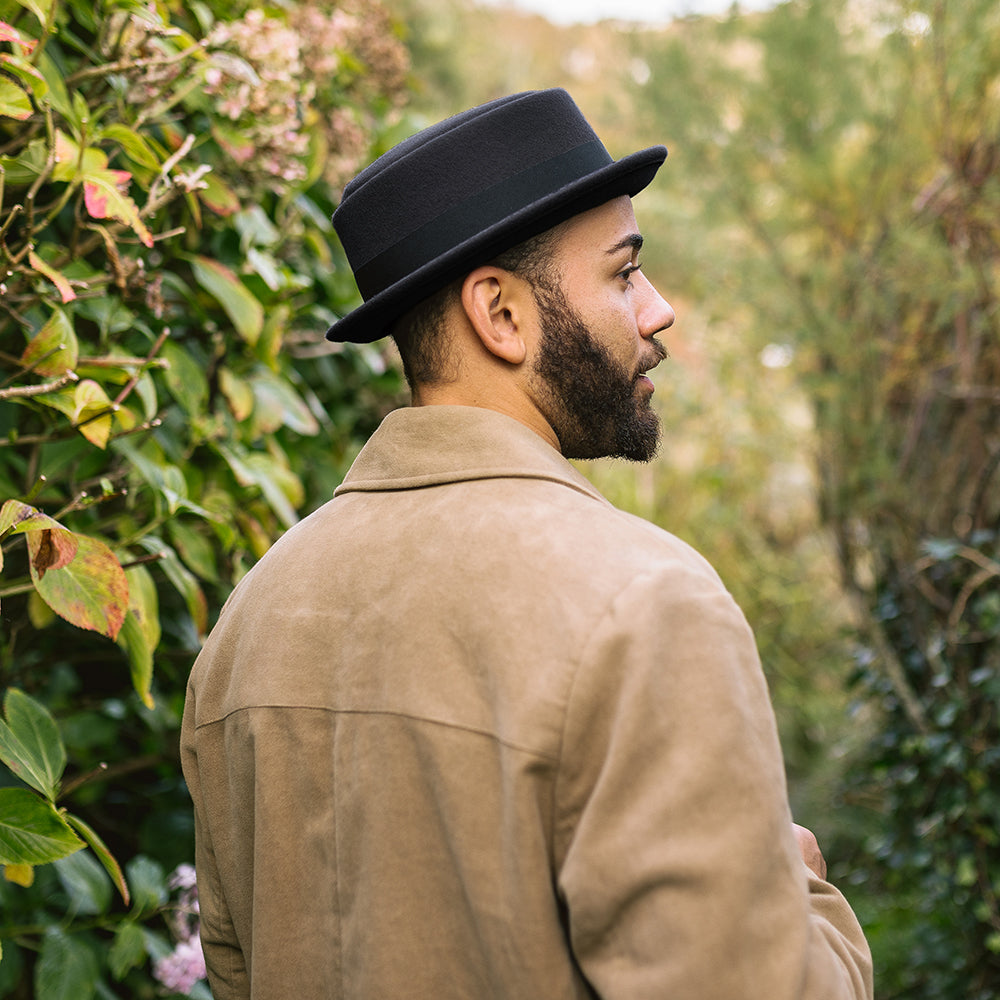 Jaxon & James Crushable Pork Pie Wollfilzhut Schwarz Großhandel