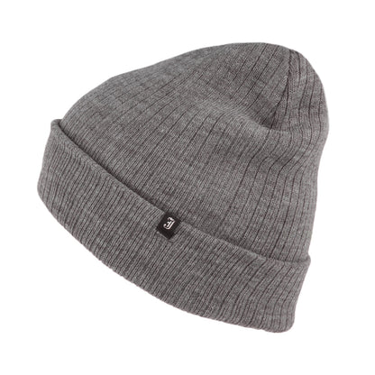 Jaxon & James Oversized Beanie in Rippstrick Grau Großhandel