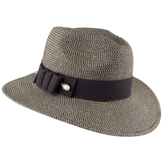 Betmar Ellery Safari Fedora Hut - Braun-Mix