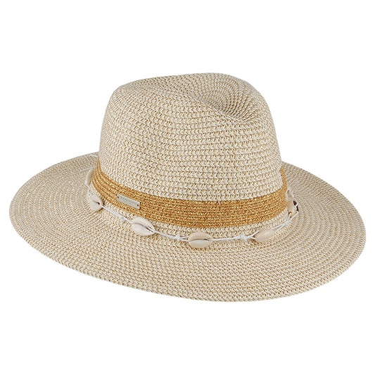 Seeberger Seashell Fedora Hut - Natur-Gold