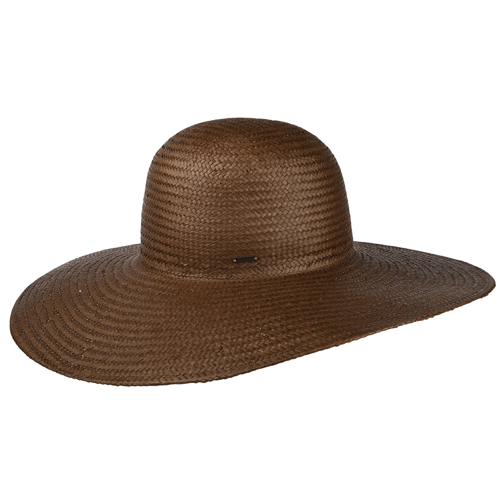 Brixton Janae mit erweiterter Krempe Sonnenhut aus Stroh - Braun
