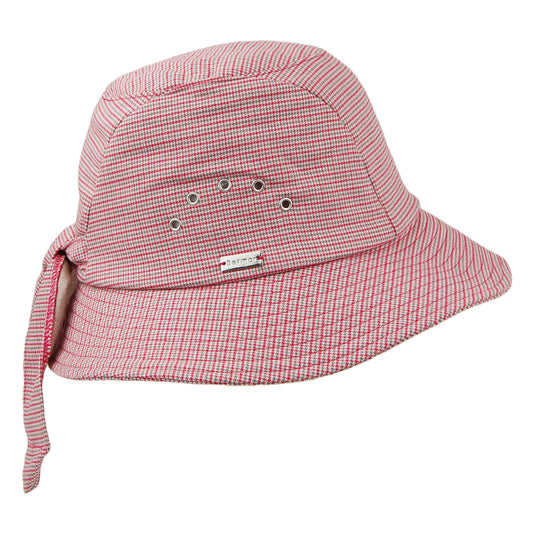 Betmar Geknoteter Glockenhut Houndstooth - Rot-Multi