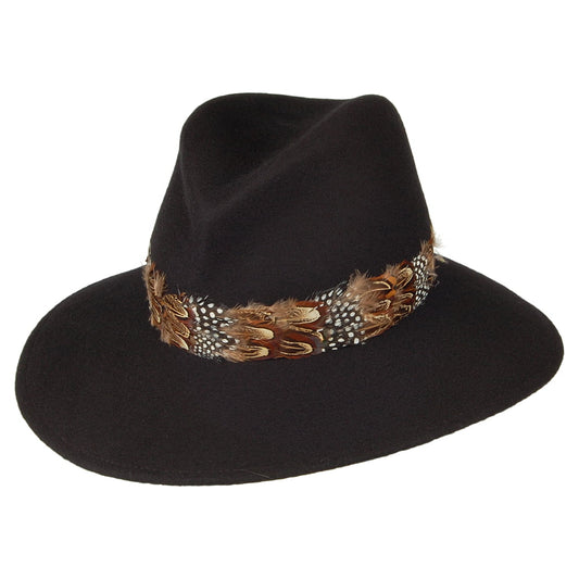 Whiteley Penelope Country Fedora Hut - Schwarz