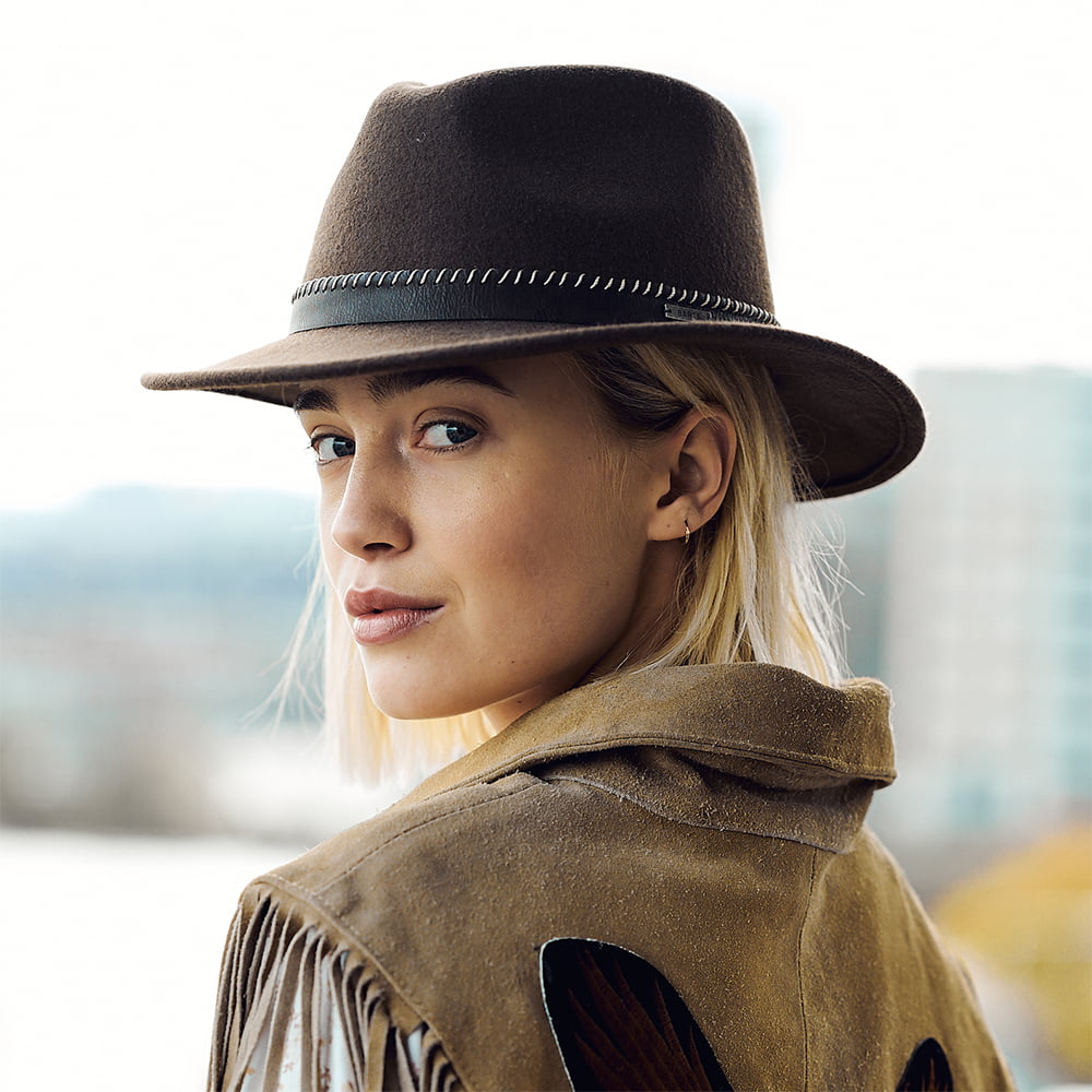 Barts Oaklyn Fedora Hut aus Wollfilz - Braun