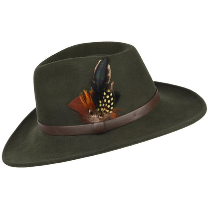 Failsworth Wasserabweisender Outback Hut aus Wollfilz - Olivgrün