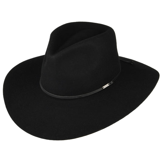 Brixton Hailey Fedora Hut aus Wollfilz - Schwarz
