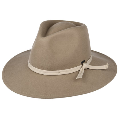 Brixton Joanna Knautschbarer Fedora Hut aus Wollfilz - Kamel-Beige