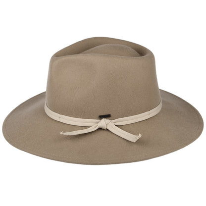 Brixton Joanna Knautschbarer Fedora Hut aus Wollfilz - Kamel-Beige