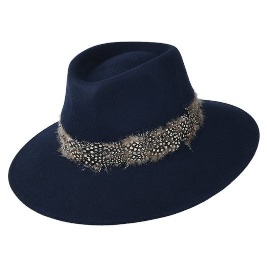 Failsworth Country Feder Fedora Hut - Marineblau