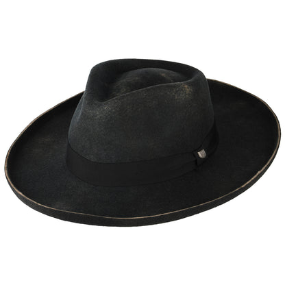 Brixton Victoria Fedora Hut aus Wollfilz - Verwaschenes Schwarz