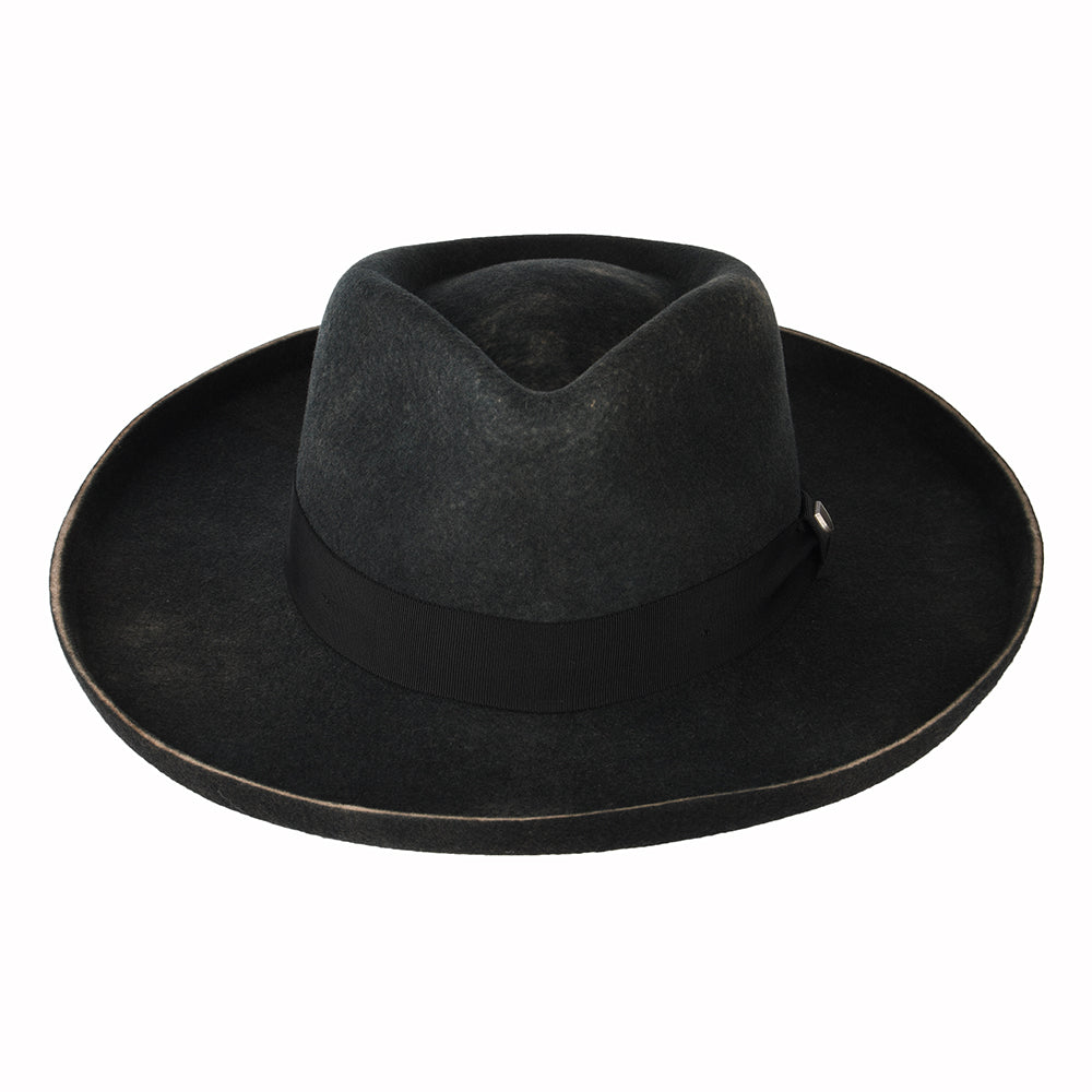Brixton Victoria Fedora Hut aus Wollfilz - Verwaschenes Schwarz