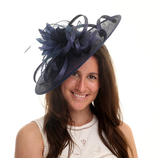 Jane Anne Designs Penelope Scheiben Fascinator - Marineblau
