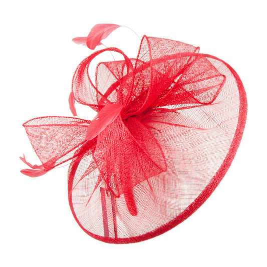 Failsworth Ginny Disc Fascinator - Rot