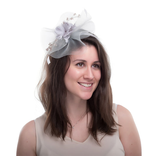Jane Anne Designs Clementine Fascinator - Silber