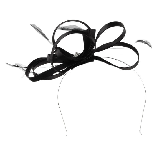 Failsworth Fascinator aus Satin - Schwarz